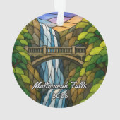 Persoonlijk Multnomah Falls Acrylic Ornament, Aang Ornament (achterkant)