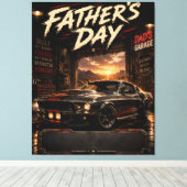 Persoonlijk Muscle Car Canvas Cadeau voor Vader Afdruk (Insitu (Houten vloer))