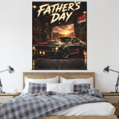 Persoonlijk Muscle Car Canvas Cadeau voor Vader Afdruk (Insitu (Slaapkamer))