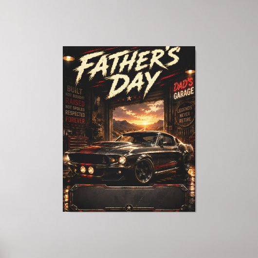 Persoonlijk Muscle Car Canvas Cadeau voor Vader Afdruk (Voorkant)