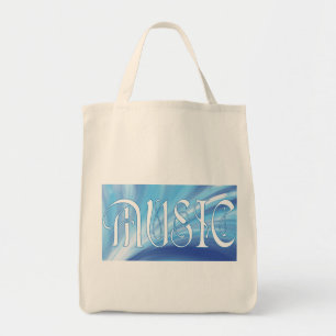 Persoonlijk MUSIC met blauw werveltas Tote Bag