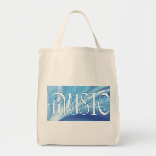 Persoonlijk MUSIC met blauw werveltas Tote Bag (Voorkant)