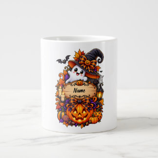 Persoonlijk Muts Cadeau Halloween Foto T-shirt Grote Koffiekop