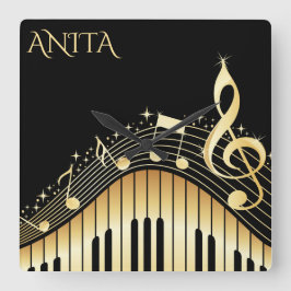 Persoonlijk Muziekinstrument Toetsenbord Vierkante Klok