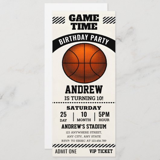 Persoonlijk MVP verjaardagsviering ticket Kaart (Voorkant / Achterkant)