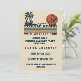 Persoonlijk Myrtle Beach Weekend Vrijgezellenfeest Kaart