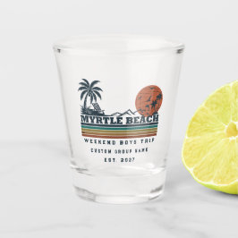 Persoonlijk Myrtle Beach-weekend vrijgezellenfeest Shot Glas