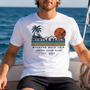 Persoonlijk Myrtle Beach-weekend vrijgezellenfeest T-shirt