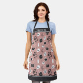 Persoonlijk Mystic Boho Crystal Skull Pattern Schort (Gedragen)