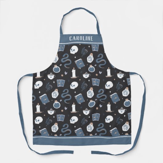 Persoonlijk Mystic Boho Crystal Skull Pattern Schort (Voorkant)