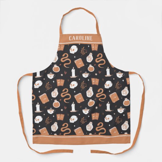 Persoonlijk Mystic Boho Crystal Skull Pattern Schort (Voorkant)