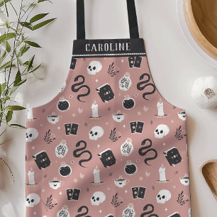 Persoonlijk Mystic Boho Crystal Skull Pattern Schort