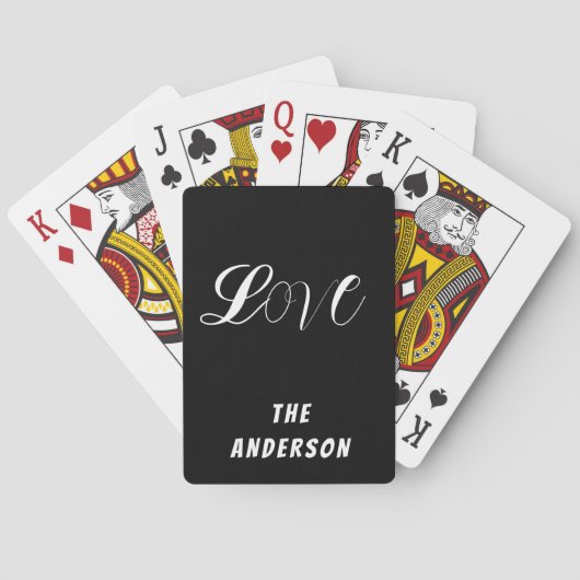 Persoonlijk naadloos penseelscript voor persoonlij pokerkaarten (Achterkant)
