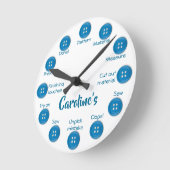 Persoonlijk naaigelingcadeau voor naadloos grappig ronde klok (Hoek)