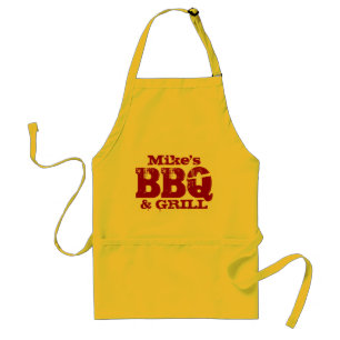 Persoonlijk naam BBQ schort voor mannen Rood gee