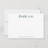 Persoonlijk naam briefpapier modern geometrisch bedankkaart (Voorkant)