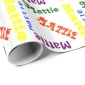 Persoonlijk naam cadeauverpakking papier (Rol Hoek)