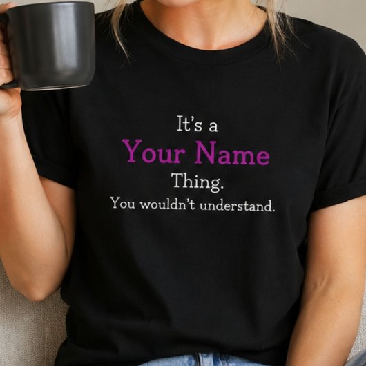 Persoonlijk Naam Ding Funny Custom T-shirt