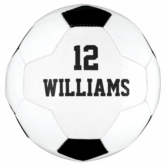 Persoonlijk naam- en nummermerchandise voetbal (Voorkant)