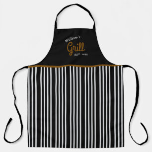 Persoonlijk naam- en verjaardags-BBQ-Barbecue-gril Schort