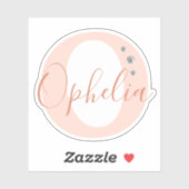 Persoonlijk naam initiaal Elegante nepdiamanten Sticker (Vel)