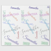 Persoonlijk naam Kleurrijke Inpakpapier (Vlak)