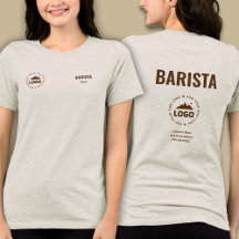 Persoonlijk naam logo Barista uniform T-shirt