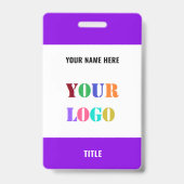 Persoonlijk Naam Logo Info Merk Zakelijk Badge (Achterkant)