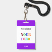 Persoonlijk Naam Logo Info Merk Zakelijk Badge (Achterkant met lanyard)