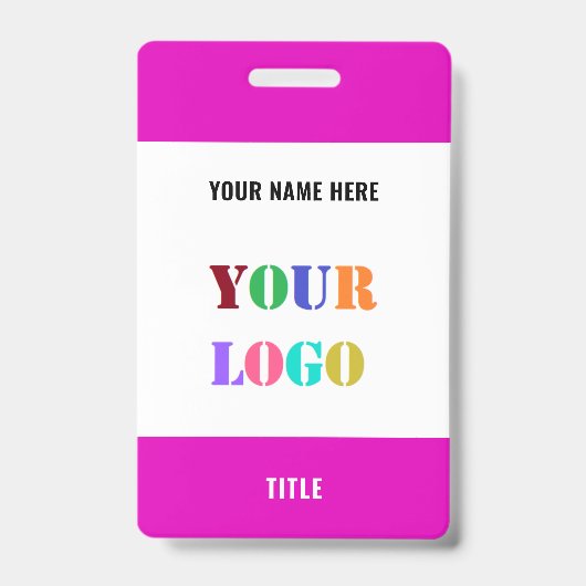 Persoonlijk Naam Logo Info Merk Zakelijk Badge (Voorzijde)