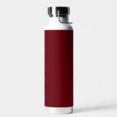 Persoonlijk Naam Monogram Burgundy Zwart Waterfles (Links)