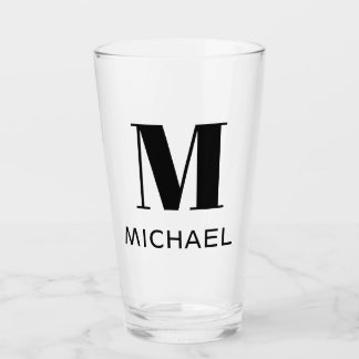 Persoonlijk naam monogram geschenkglas glas