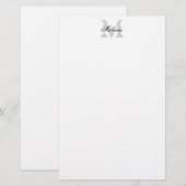 Persoonlijk naam monogram logo briefpapier (Voorkant / Achterkant)