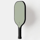 Persoonlijk Naam Monogram Olijfgroen Zwart Pickleball Paddle (Links)
