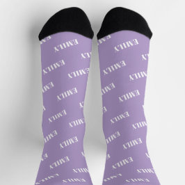 Persoonlijk Naam Monogram Patroon Sokken