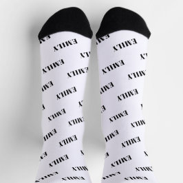 Persoonlijk Naam Monogram Patroon Sokken
