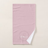 Persoonlijk Naam Monogram Stof Roze Bad Handdoek (Handdoek)