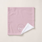 Persoonlijk Naam Monogram Stof Roze Bad Handdoek (Wasdoekje)