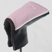 Persoonlijk Naam Monogram Stof Roze Golfheadcover (3/4 voorkant)