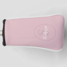 Persoonlijk Naam Monogram Stof Roze Golfheadcover