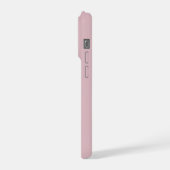 Persoonlijk Naam Monogram Stof Roze iPhone Hoesje (Linkerkant)