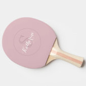 Persoonlijk Naam Monogram Stof Roze Tafeltennisbatje (Zijkant)