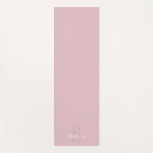 Persoonlijk Naam Monogram Stof Roze Yogamat (Voorkant)