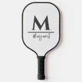 Persoonlijk naam pickleballpaddle zwart wit pickleball paddle (Voorkant)
