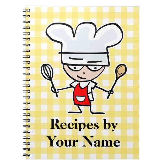 Persoonlijk naam receptenboek | chef ontwerp notitieboek (Voorkant)