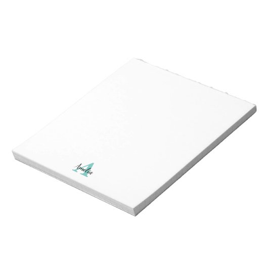 Persoonlijk naam schrift monogram notitieblok (Linkerzijde)