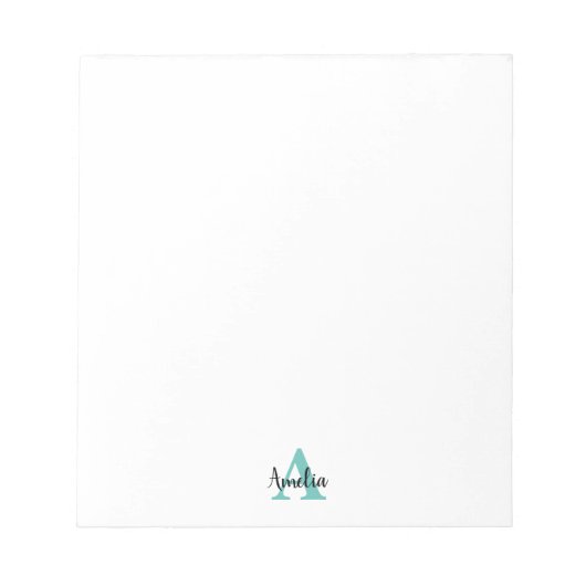 Persoonlijk naam schrift monogram notitieblok (Voorkant)