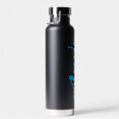 Persoonlijk naam schrift zwart monogram waterfles (Rechts)