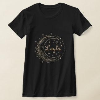 Persoonlijk Naam T-Shirt - Elegante Halve Maan