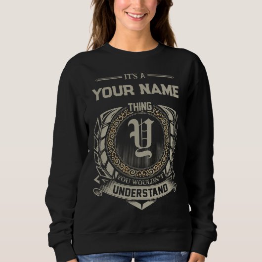 Persoonlijk naam T-shirt, op maat gemaakte familie Trui (Voorkant)